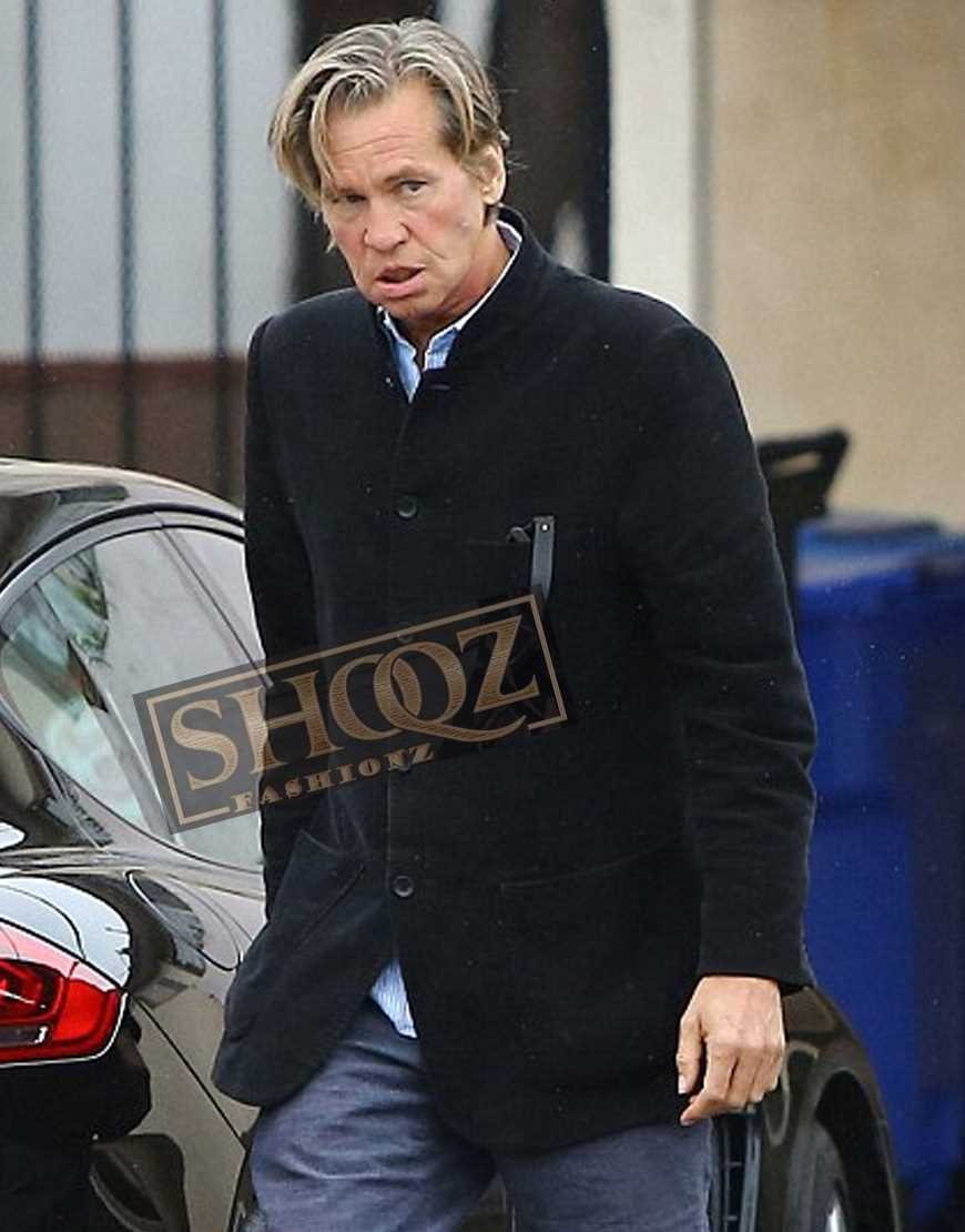 The Snowman Val Kilmer Black Wool Coat